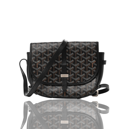 Black Goyard Messenger Bag