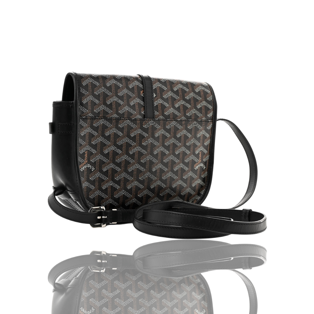 Black Goyard Messenger Bag