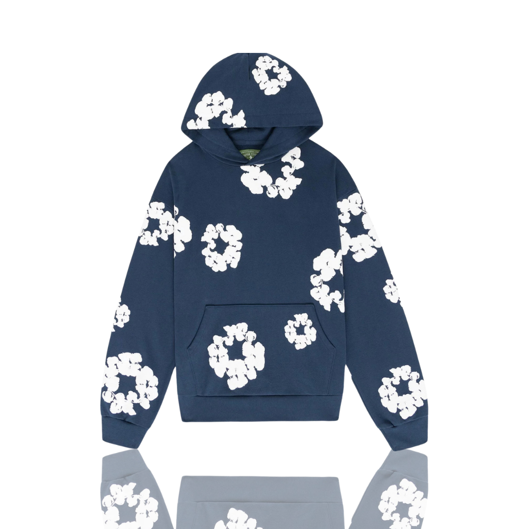 Denim Tears Navy ‘The Cotton Wreath’ Hoodie