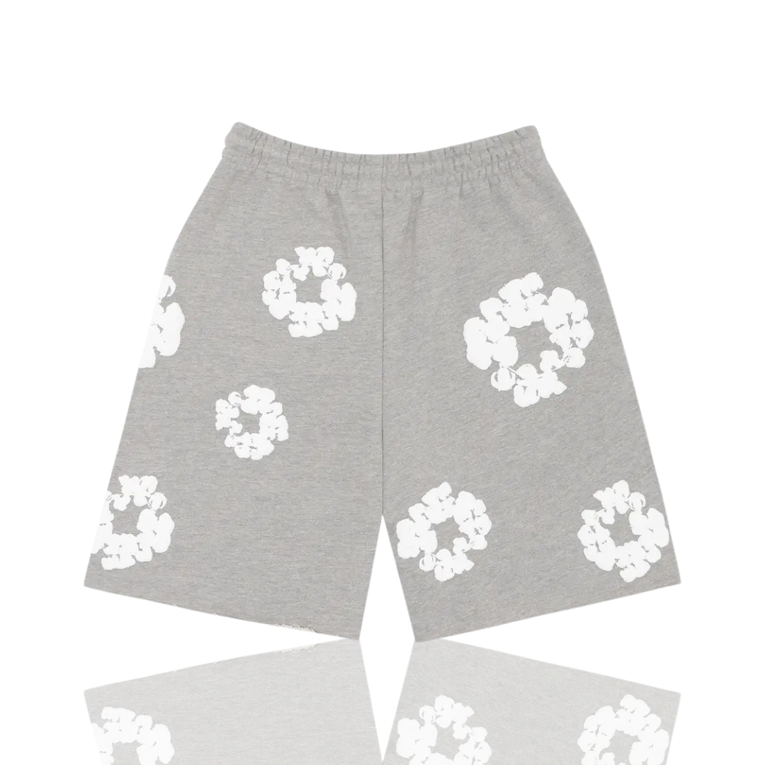 Denim Tears Grey ‘The Cotton Wreath’ Shorts