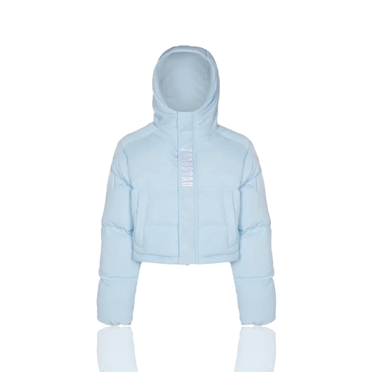 Trapstar Women's Ice Blue Decoded 2.0 Hooded Puffer Jacket