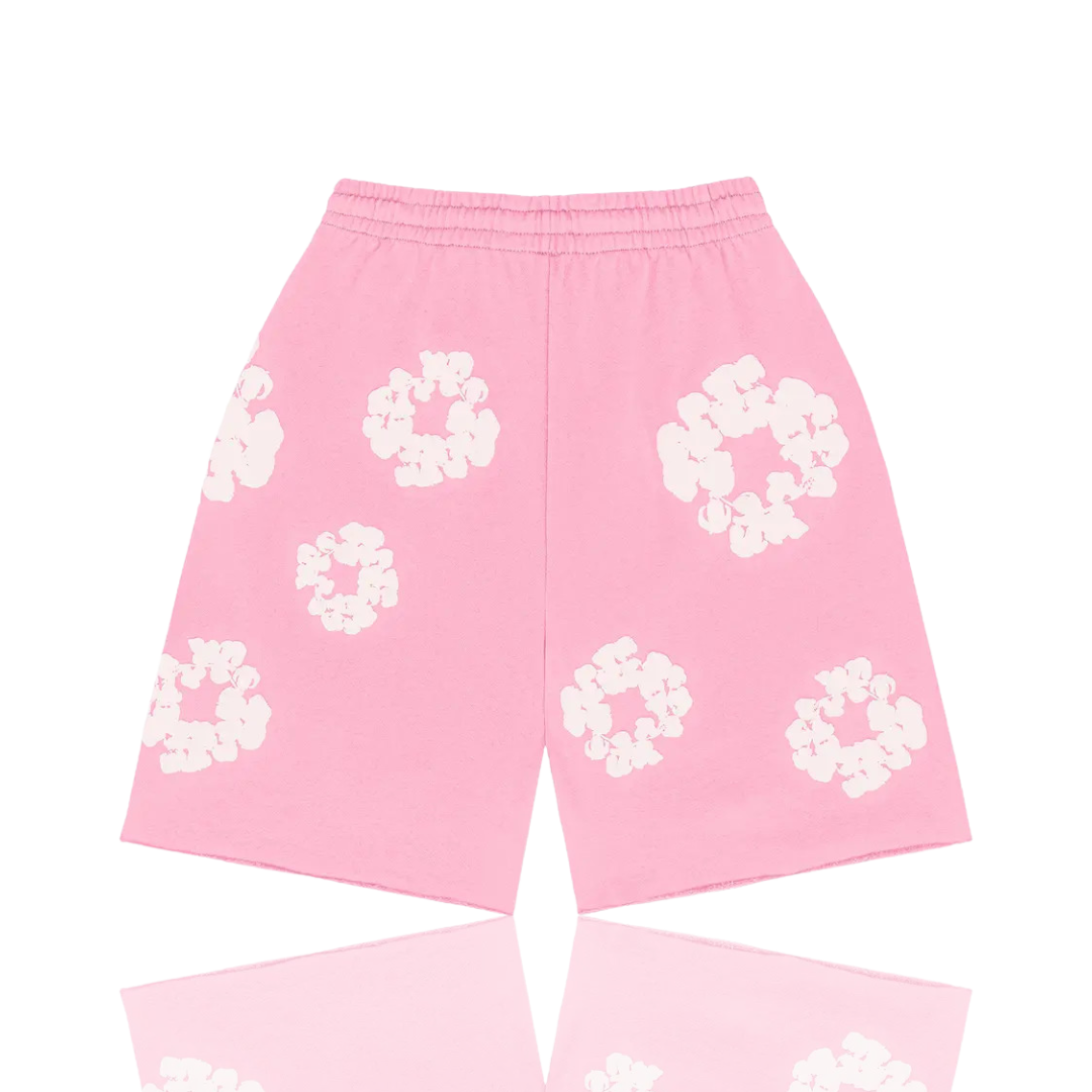 Denim Tears Pink ‘The Cotton Wreath’ Shorts