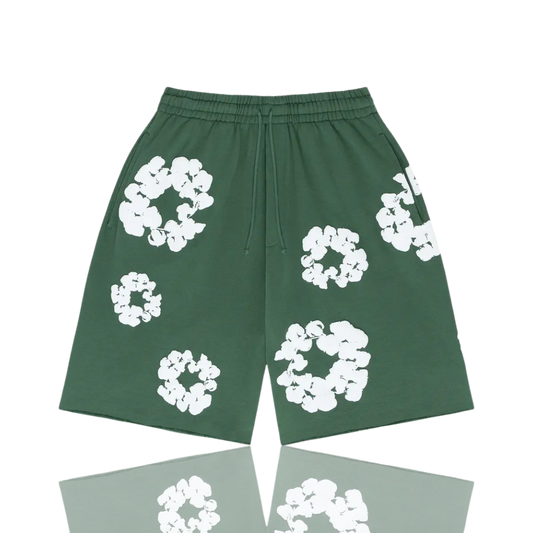 Denim Tears Green ‘The Cotton Wreath’ Shorts