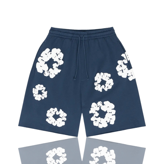 Denim Tears Navy ‘The Cotton Wreath’ Shorts