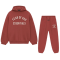 Essential Tracksuit - Fleece Crimson