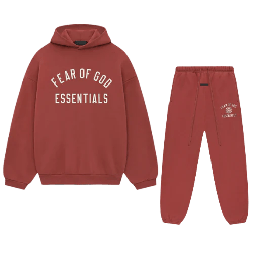 Essential Tracksuit - Fleece Crimson