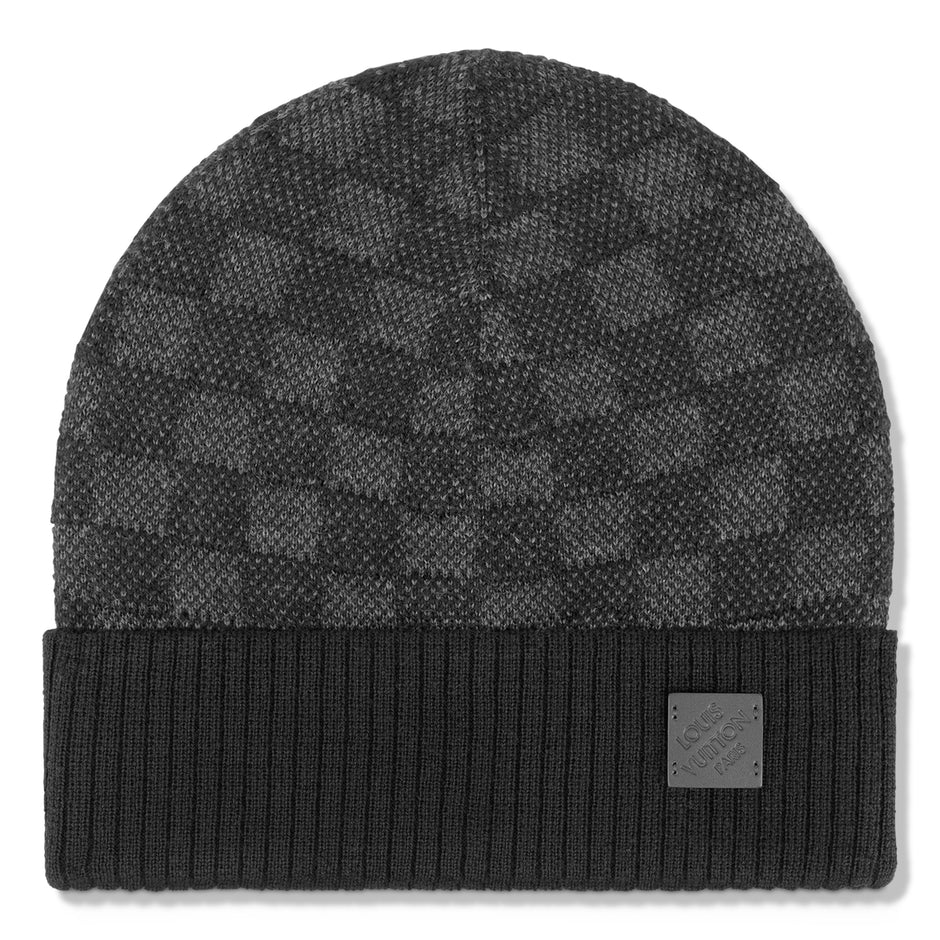 LV Beanie & Scarf Set - Black