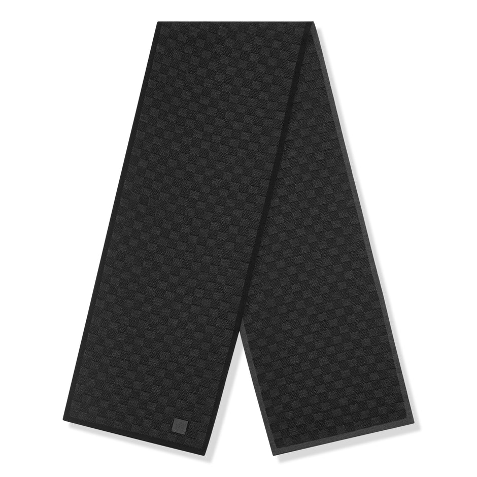 LV Beanie & Scarf Set - Black