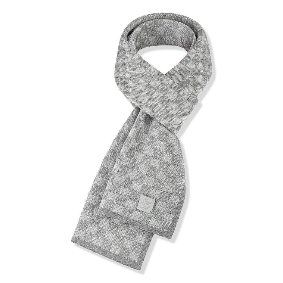 LV Beanie & Scarf Set - Grey