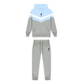 Trapstar V Stripe Tracksuit - (CASHMERE BLUE/WHITE/MARL GREY)
