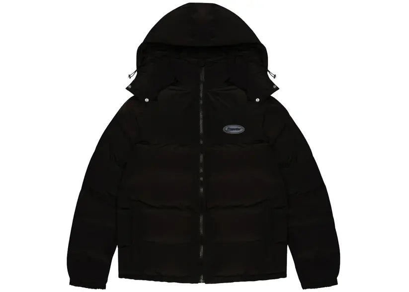 Trapstar Hyperdrive Detachable Hooded Puffer Jacket - (TRIPLE BLACK) Wreps